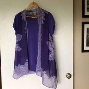 Scarf vest with matching top